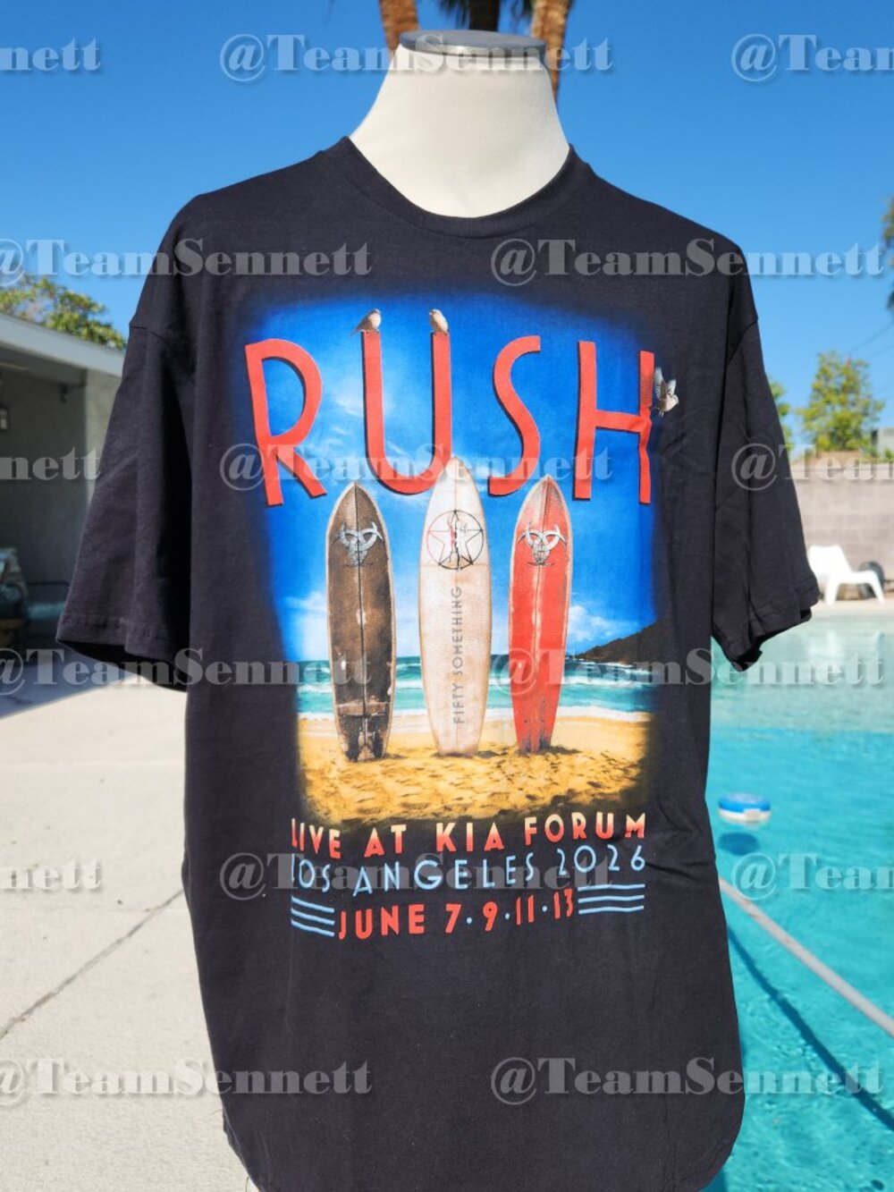 Rush 50 Something Tour Shirt // Kia Forum Los Angeles June 7, 9, 11 & 13, 2026